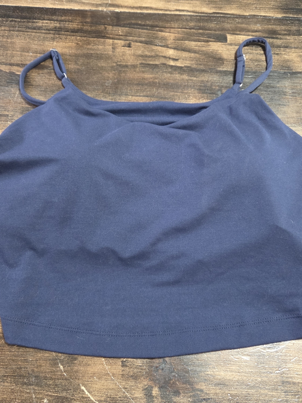 Classic Navy Cropped Camisole with Adjustable Straps
